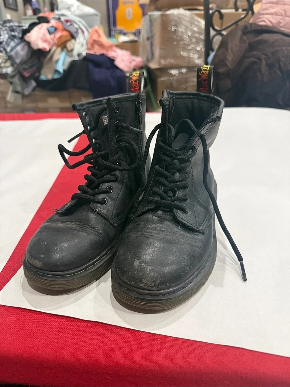 Dr. Martens Kids Black Lace-Up Ankle Boots